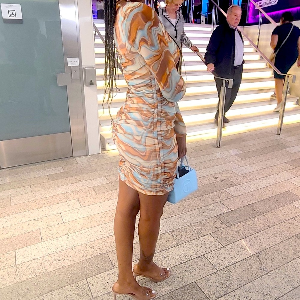 Dynamite Brand - Swirl Patterned Dress (Small)